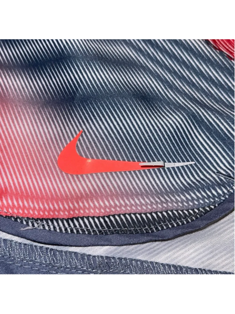 Nike Mens XXL Swim Trunks Gray Coral Red Peach Drawstring‎ Board Shorts Beach